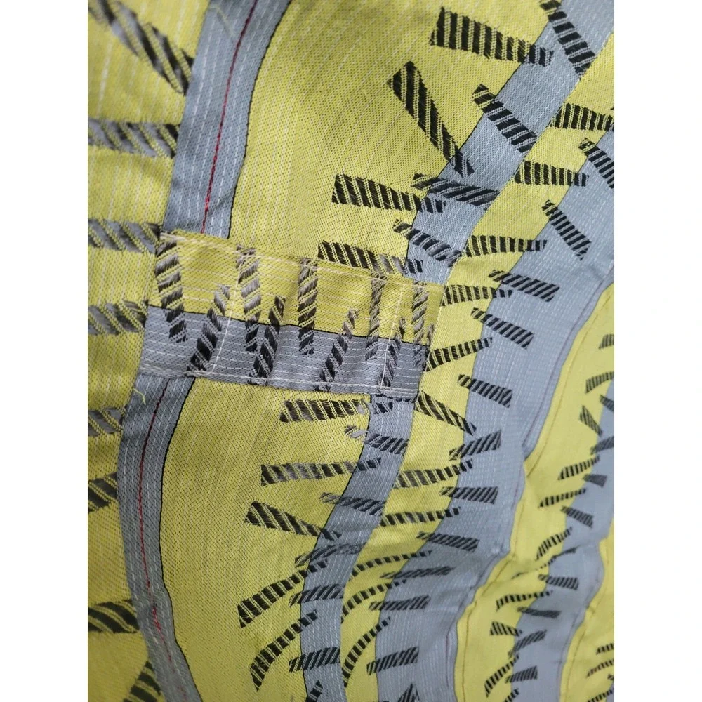 Vintage Mcm Mattress Ticking Cover‎ New Old Stock Abstract Yellow Stripe